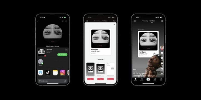 TikTok позволит делиться музыкой из Apple Music и Spotify