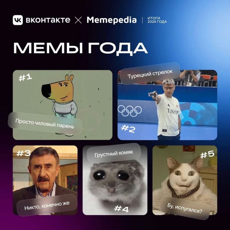 Названы ТОП-10 главных мемов 2024 года