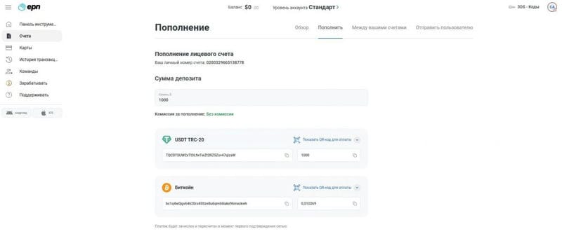 Обзор сервиса e.PN: виртуальные карты для арбитражников и вебмастеров