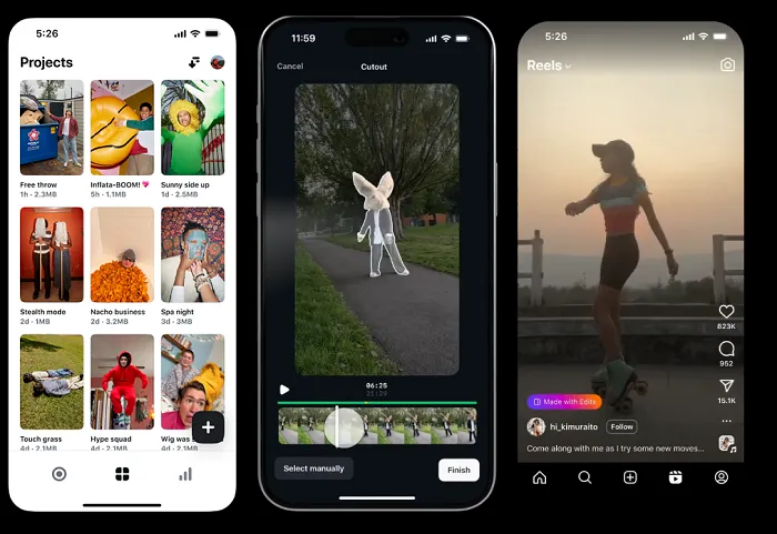 Instagram* представил новые функции видеоредактора Edits