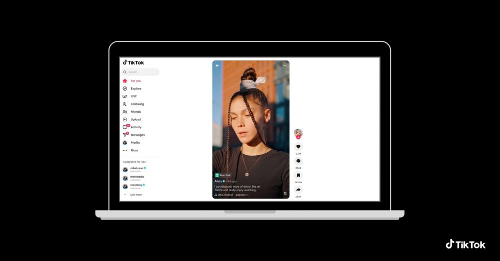 TikTok обновил веб-версию – сайт стал похож на мобильное приложение