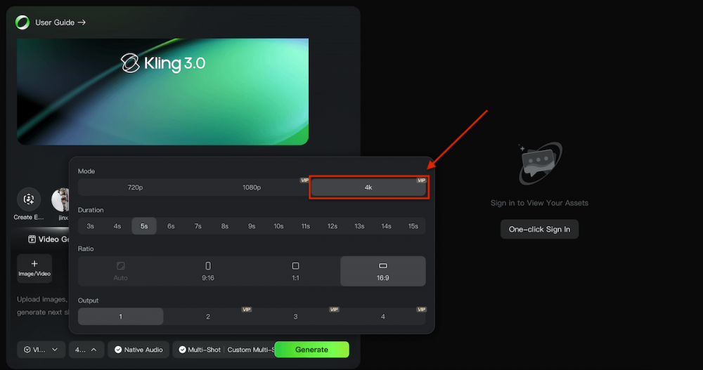Kling добавила нативную генерацию в 4K в версии Video 3.0