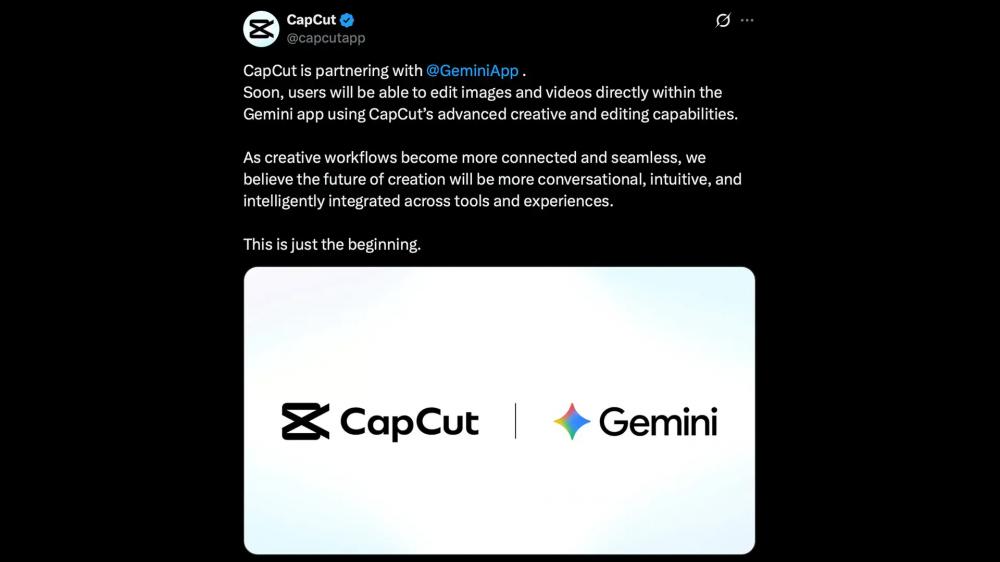 CapCut встроит редактор в Gemini — видео можно будет редактировать прямо в чате