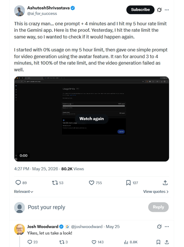 Google поменял лимиты Gemini: подписчики называют новые условия обманом