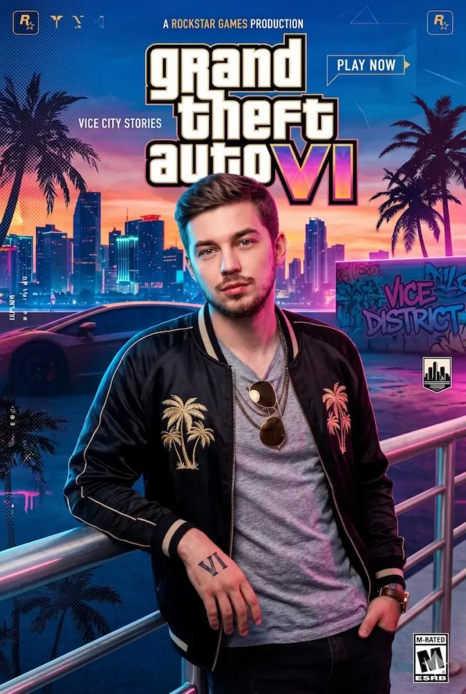 Промт для фото в стиле GTA 6, +нейросети для обработки