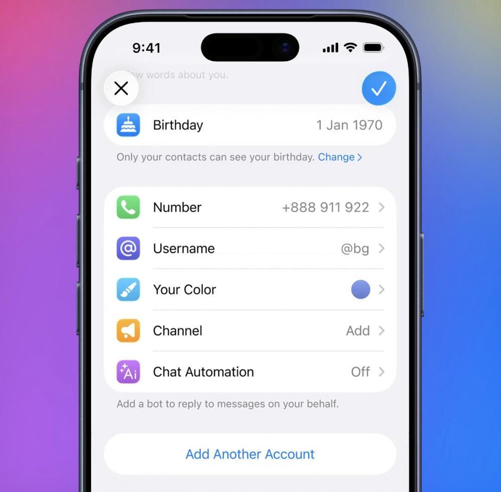 Telegram разрешил подключать ботов к личным профилям — они смогут отвечать вместо пользователя
