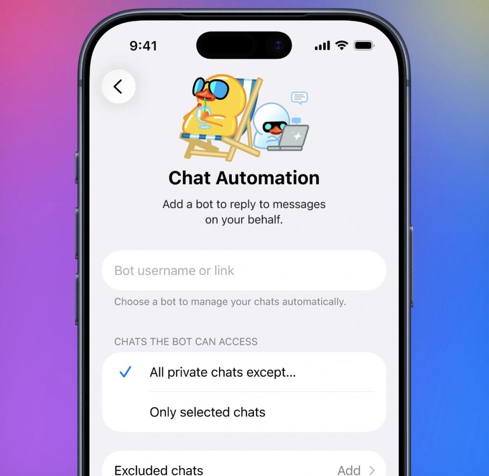 Telegram разрешил подключать ботов к личным профилям — они смогут отвечать вместо пользователя