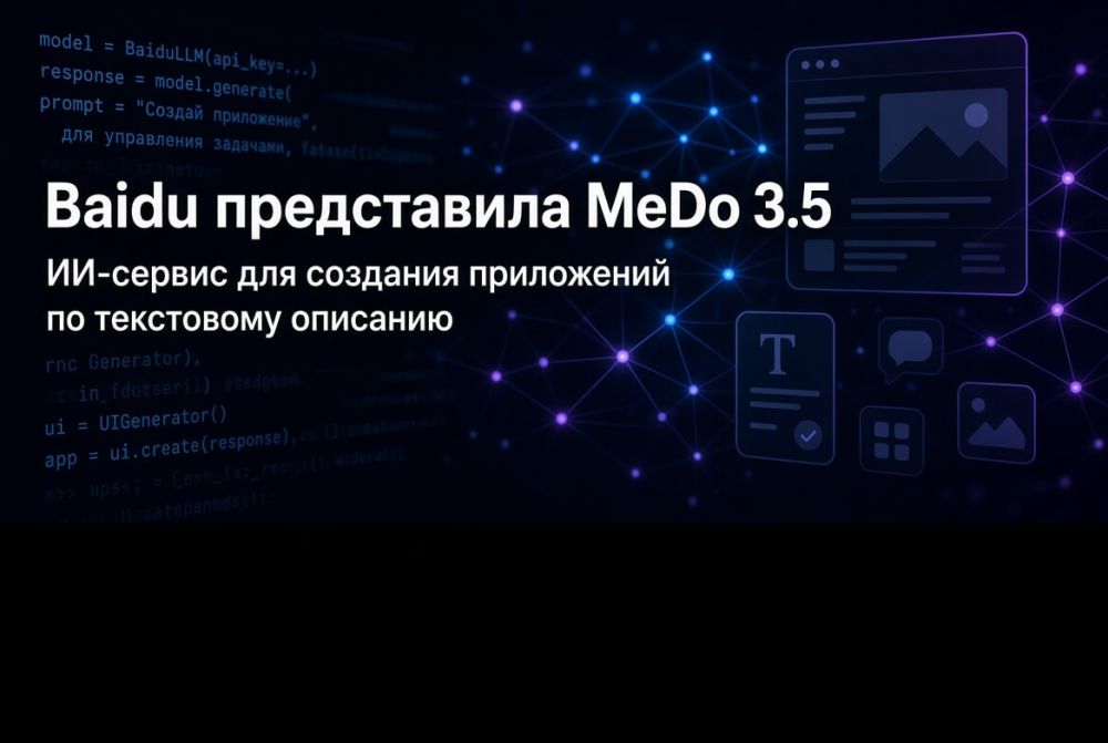 Baidu представила MeDo 3.5 для создания приложений