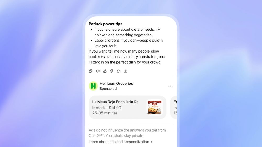 OpenAI расширила показ рекламы в ChatGPT на пять стран