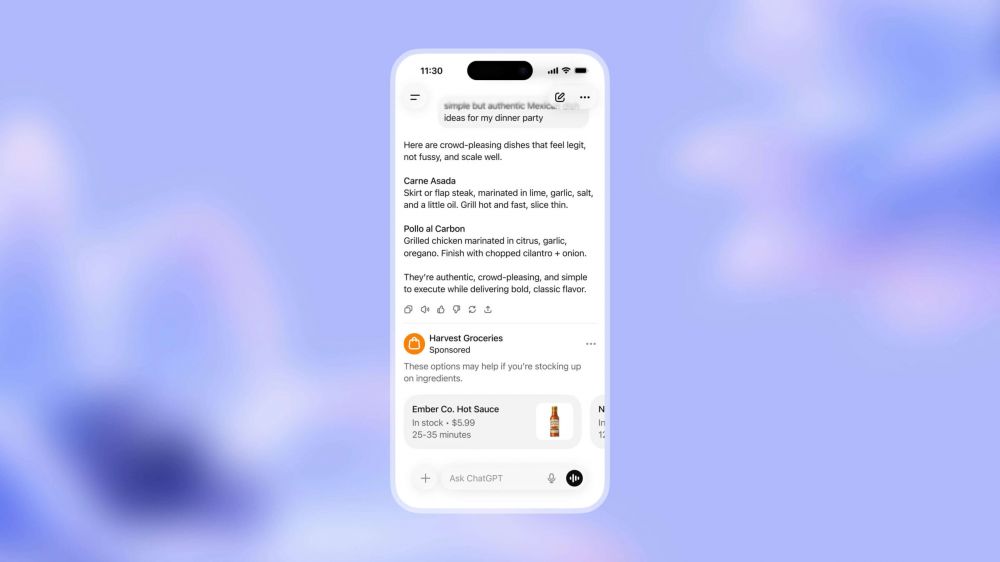 OpenAI расширила показ рекламы в ChatGPT на пять стран