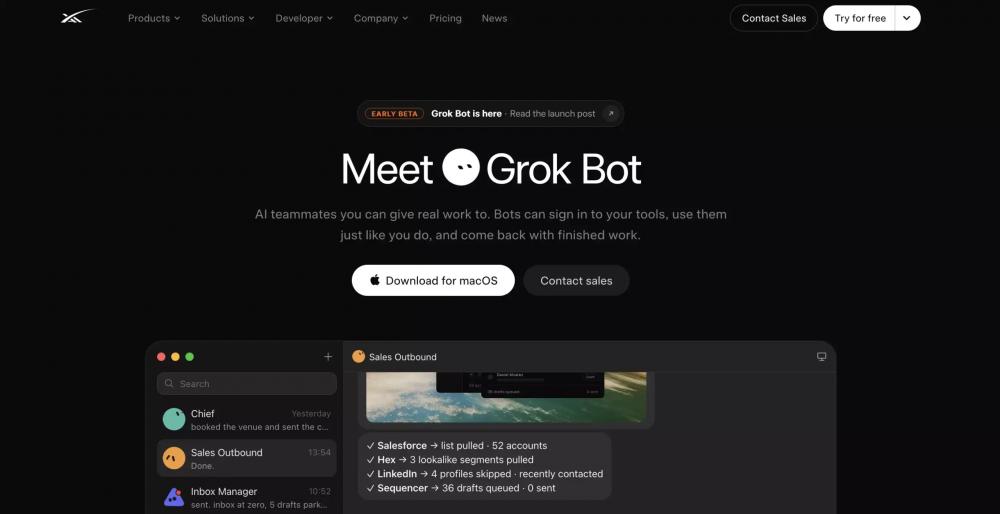 xAI запустила Grok Bot — ИИ-агентов на облачных компьютерах