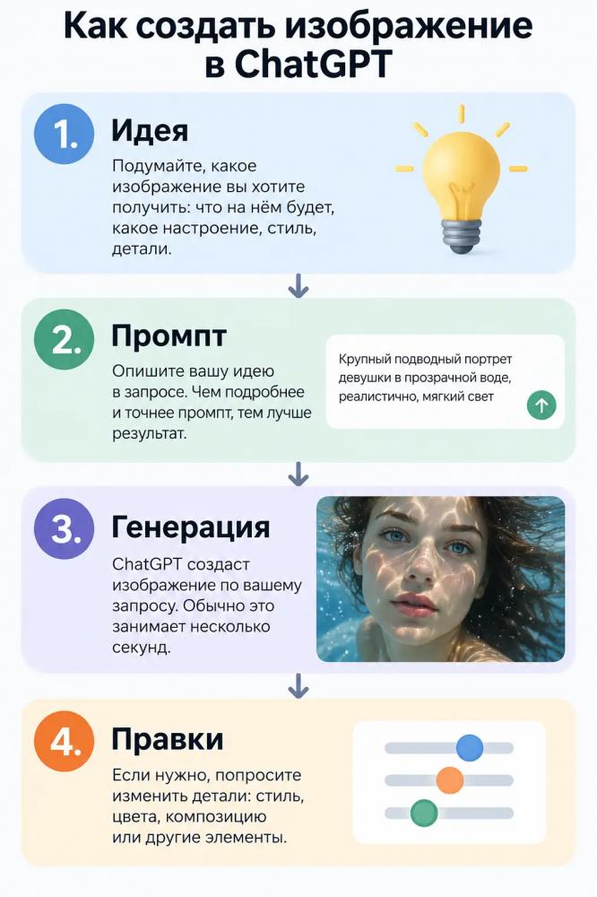 ChatGPT Images 2.5: как пользоваться бесплатно, генерация изображений и редактор фото