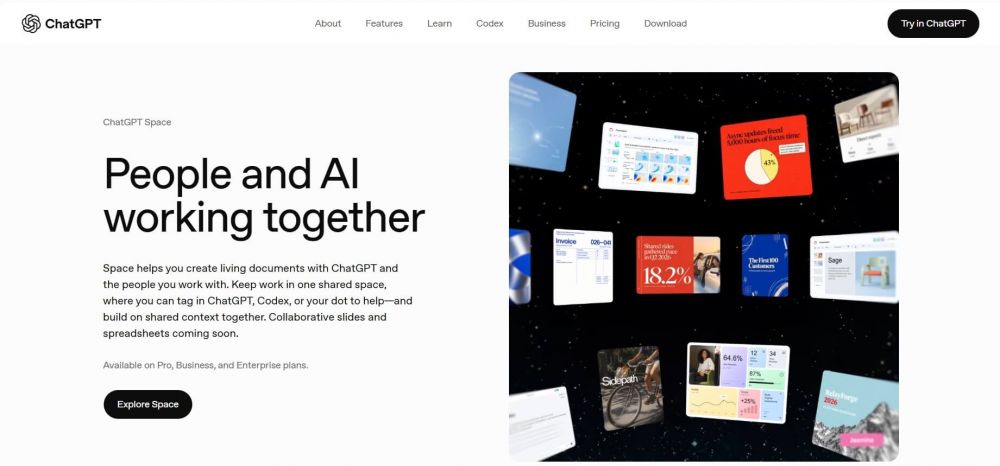 OpenAI запустила ChatGPT Space для совместной работы с ИИ