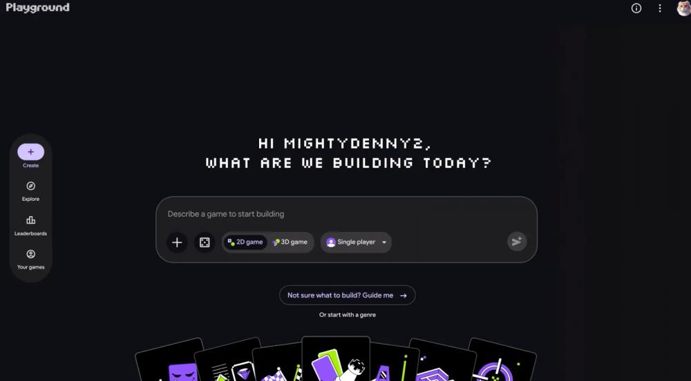 Google запустила Playground — платформу для вайбкодинга игр
