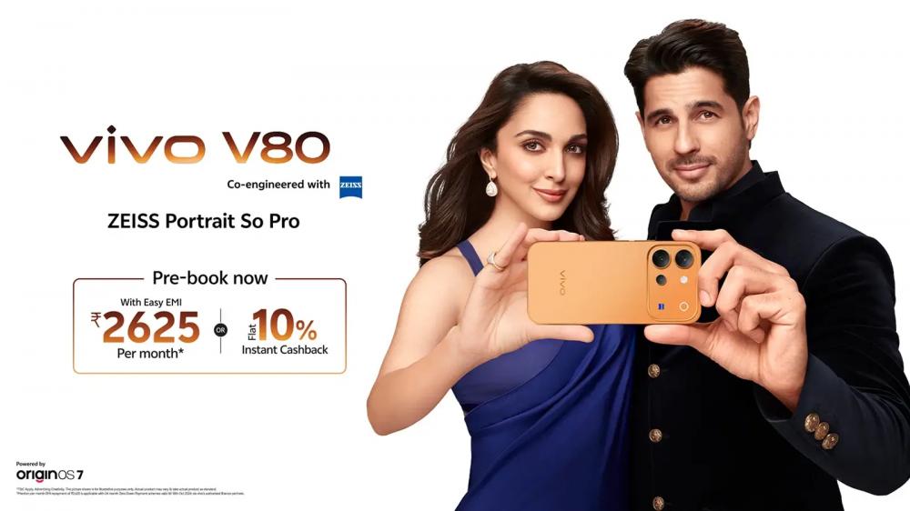 vivo представила V80 с камерой ZEISS, аккумулятором 7200 мА·ч и OriginOS 7