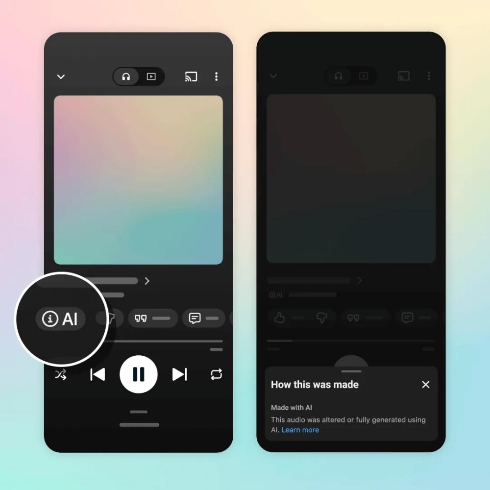 YouTube Music начал помечать песни, созданные с помощью ИИ
